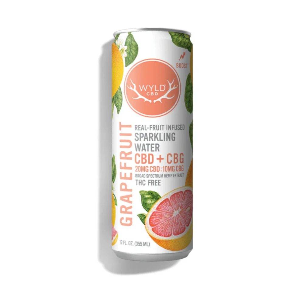 Wyld CBD Sparkling Water – Grapefruit 20mg CBD + 10mg CBG