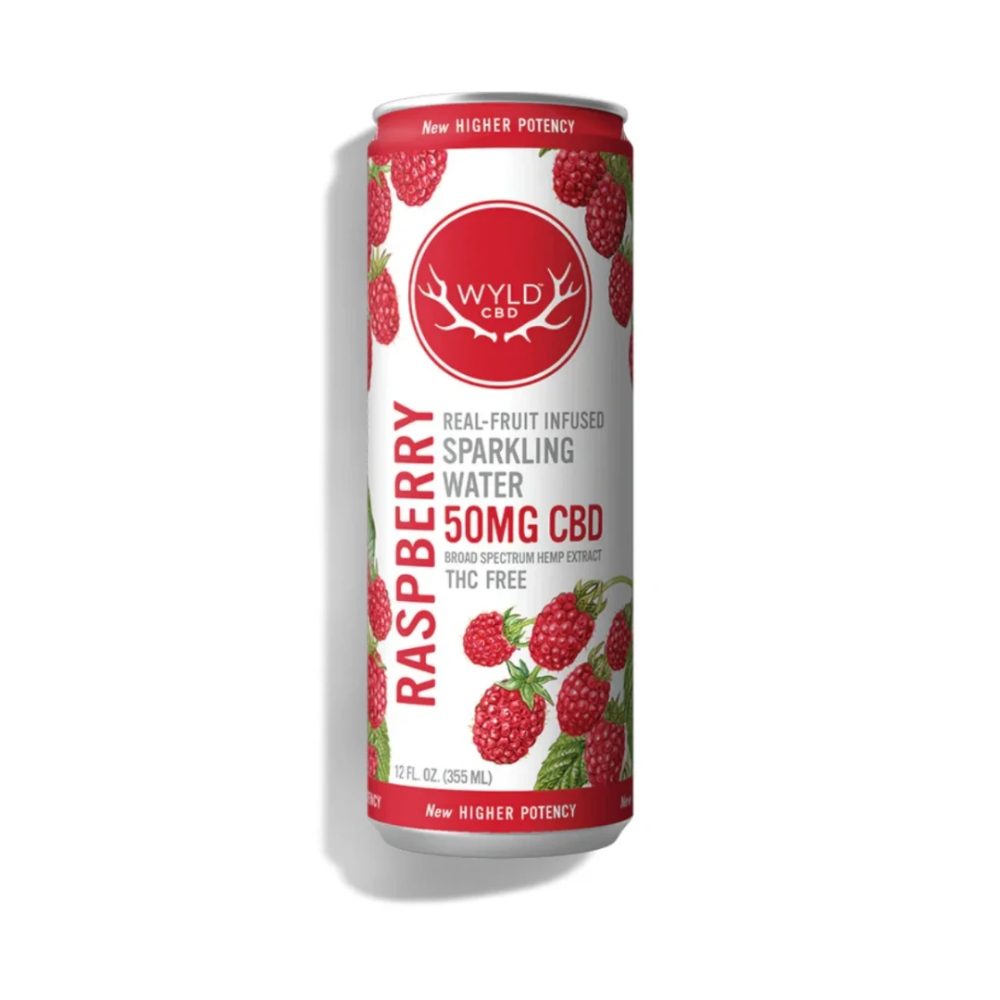 Wyld CBD Sparkling Water – Raspberry 50mg