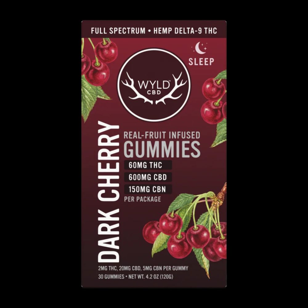Wyld Dark Cherry CBD + CBN + THC Gummies – 30ct