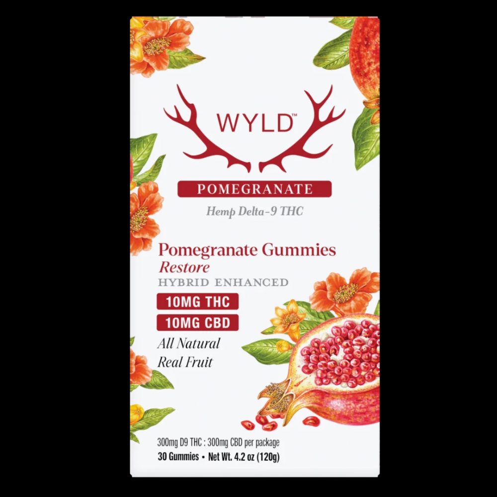 Wyld Pomegranate THC + CBD Gummies – 10mg